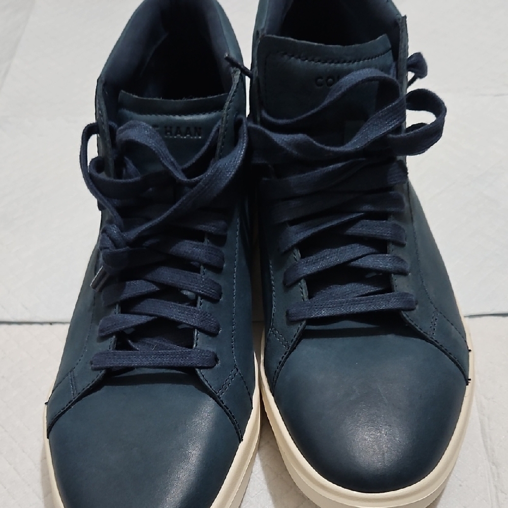 Cole Haan Blue High-Top Sneakers with Minimalist Design